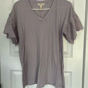 Matilda Jane Lavender Ruffled Short Sleeve Blouse